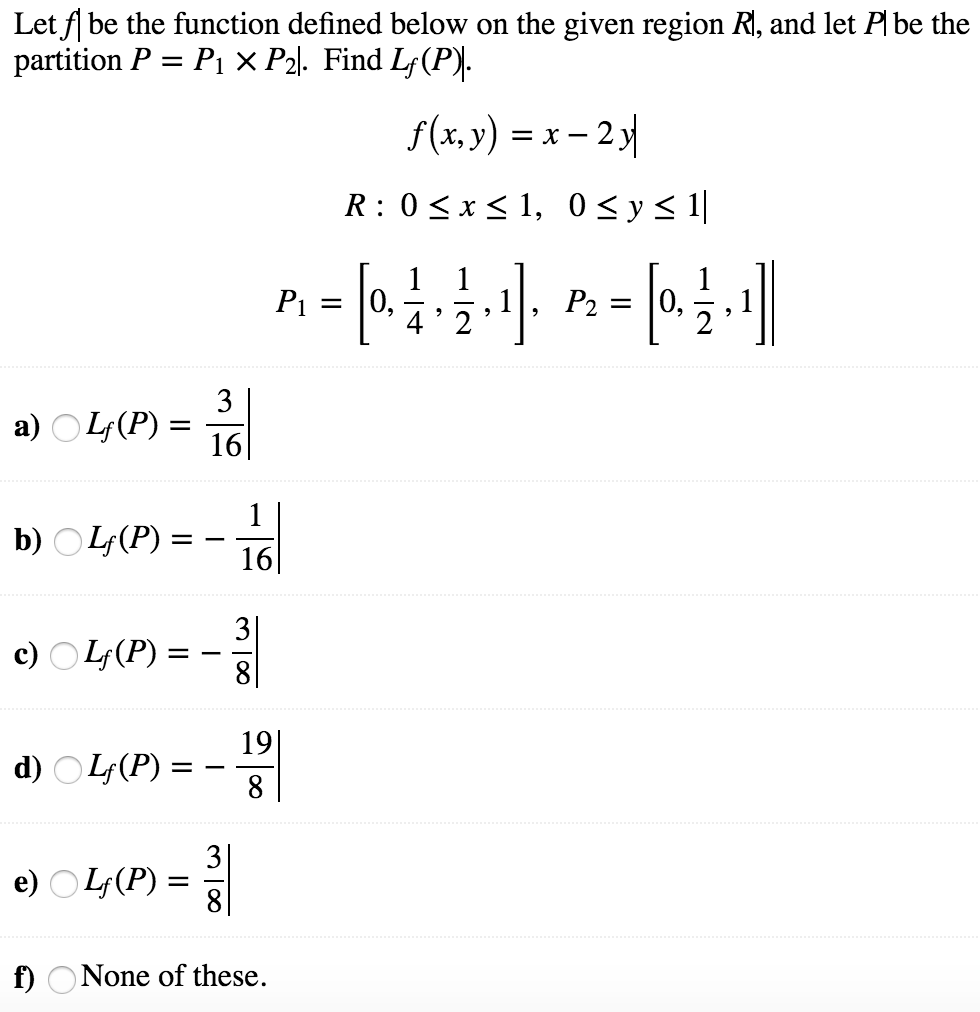 Solved Let F Be The Function Defined Below On The Given R Chegg Com