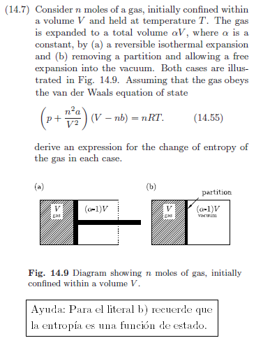 Solved 14 7 Consider N Moles Of A Gas Initially Confin Chegg Com