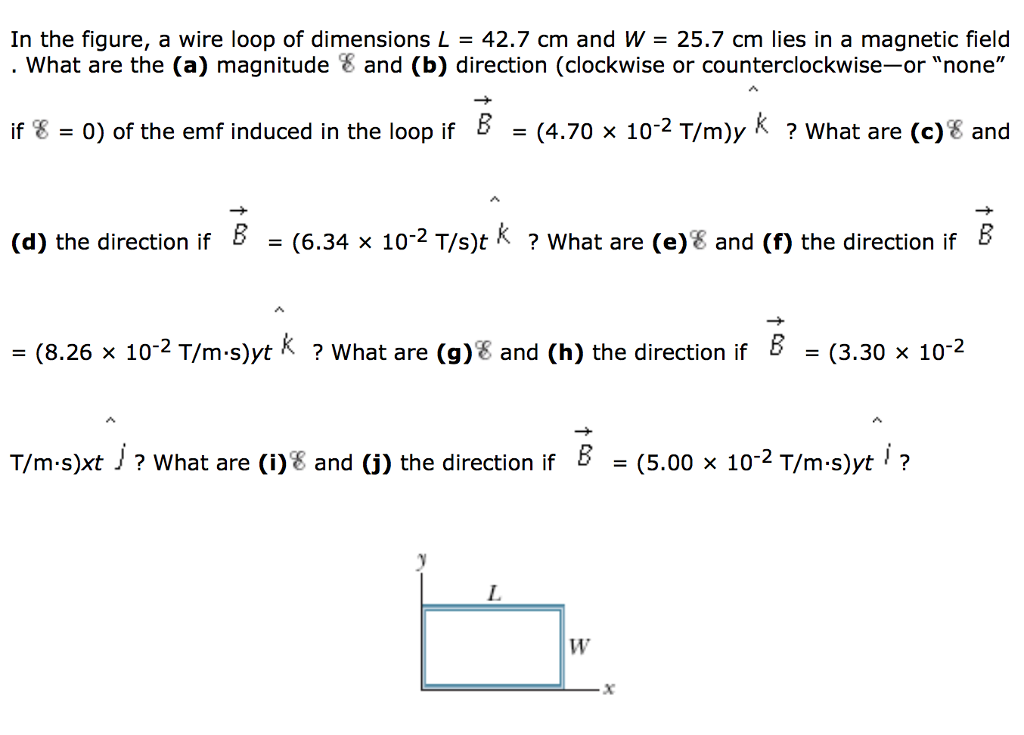 Solved In The Figure A Wire Loop Of Dimensions L 42 7 Chegg Com