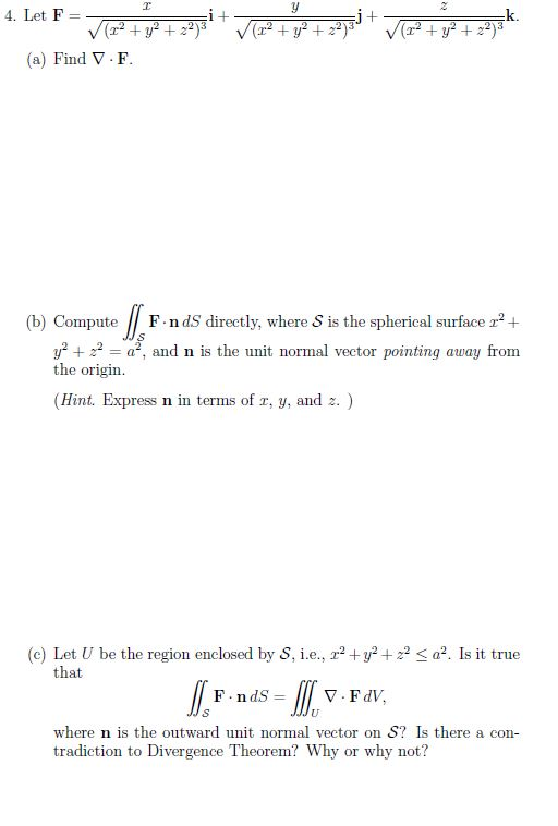 Let F X Square Root X 2 Y 2 Z 2 3 I Chegg Com