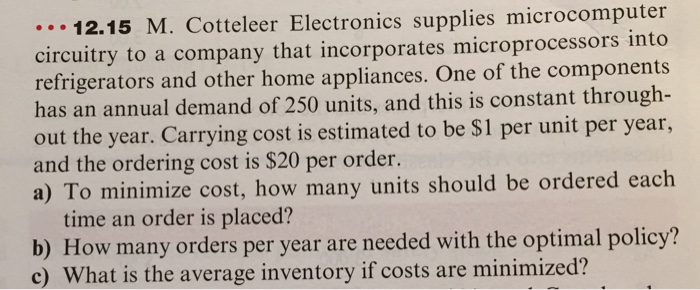 12 15 M Cotteleer Electronics Supplies Microputer Chegg 