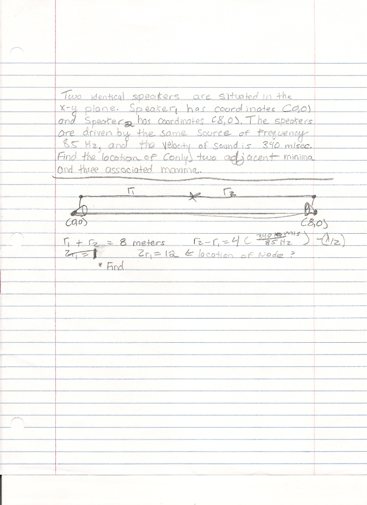 Solved Two Speakers Situated In The X Y Plane Are A Cer Chegg Com