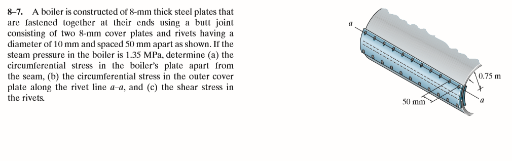 8 7 A Boiler Is Constructed Of 8 Mm Thick Steel Chegg 