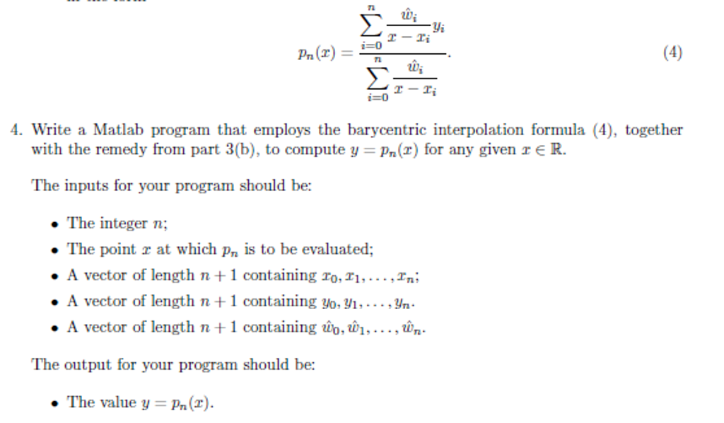 Solved 3b If X Xj 0 Compute Pn X Via The Barycentr Chegg Com