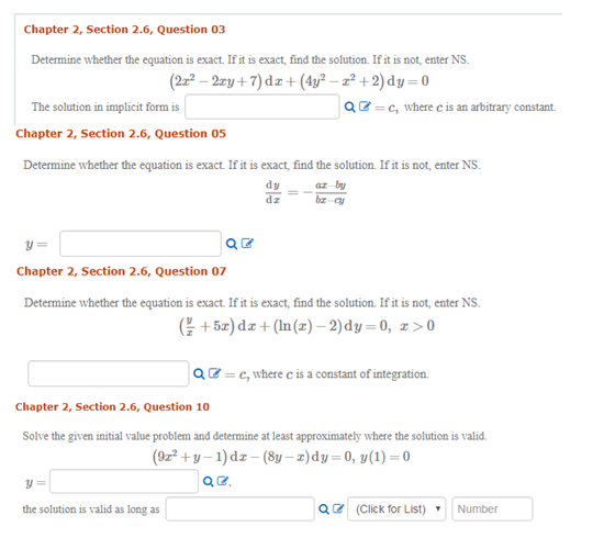 Solved Determine Whether The Equation Is Exact If It Is Chegg Com