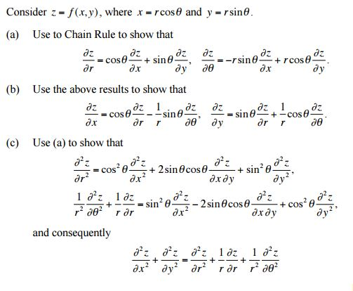 Solved Consider Z F X Y Where X R Cos Theta And Y Chegg Com