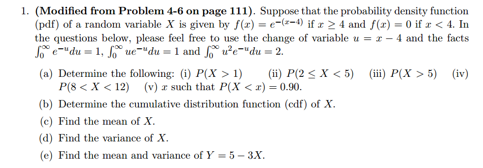 Solved Suppose That The Probability Density Function Pdf Chegg Com