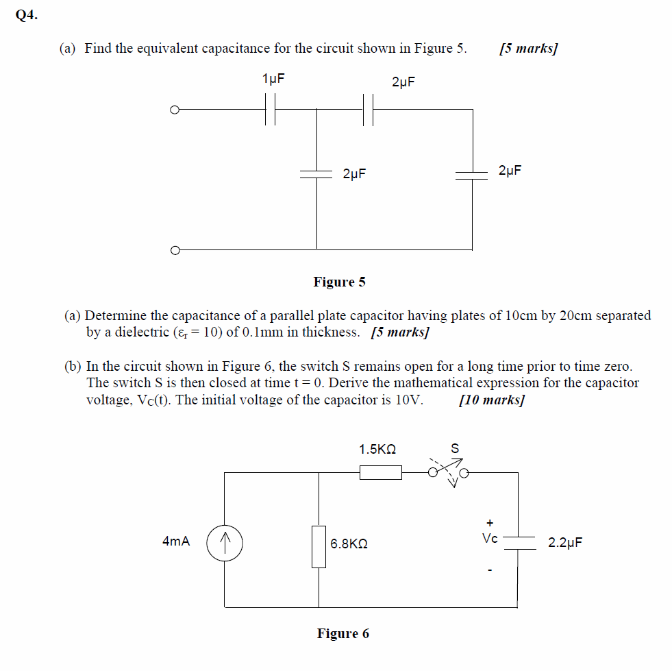 Solved Find The Equivalent Capacitance For The Circuit Sh Chegg Com