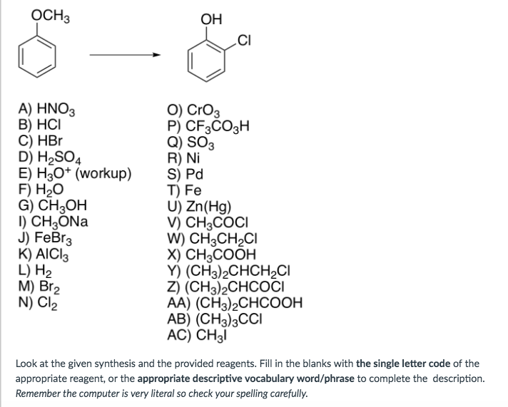 Solved Och Oh Ci A Hno3 O Cro3 B Hci P Cf3co3h Q So3 Chegg Com