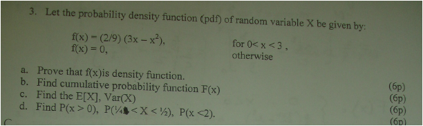 Solved 3 Let The Probability Density Function Pdf Of R Chegg Com