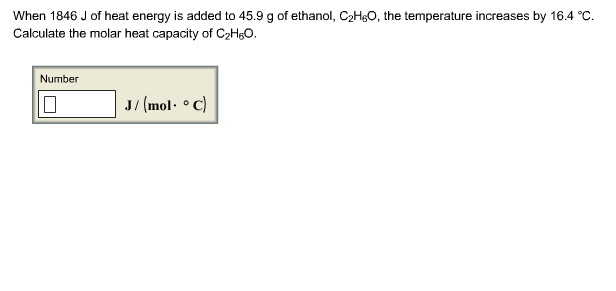 Solved When 1846 J Of Heat Energy Is Added To 45.9 G Of E