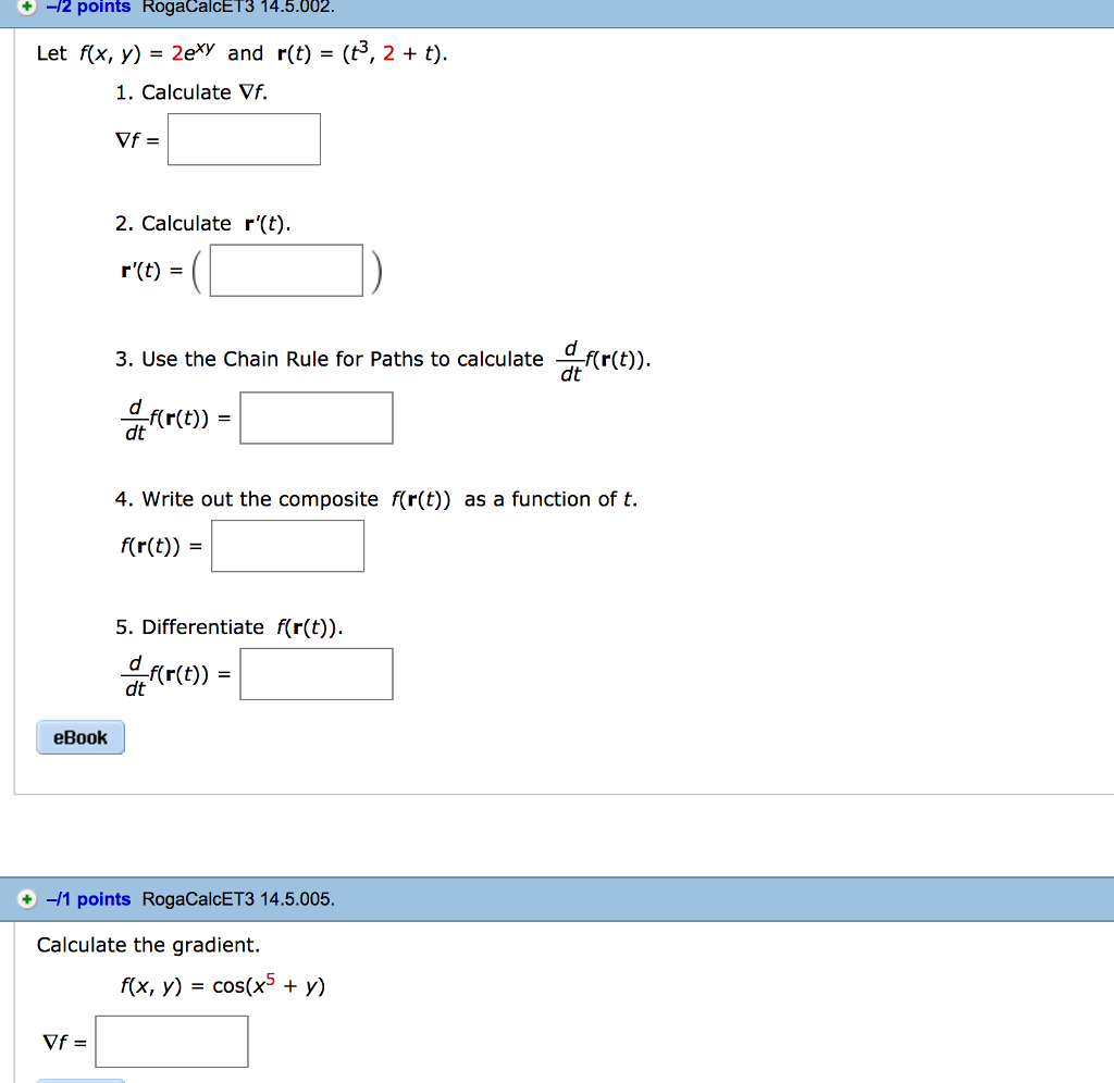 Solved Let F X Y 2e Xy And R T T 3 2 T 1 Ca Chegg Com