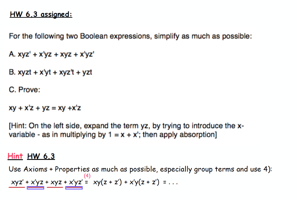Hw6 3 Assianed For The Following Two Boolean Chegg Com