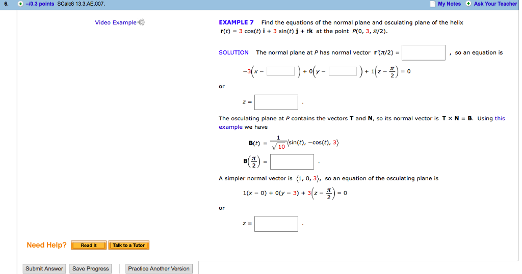 Solved Find The Equations Of The Normal Plane And Osculat Chegg Com