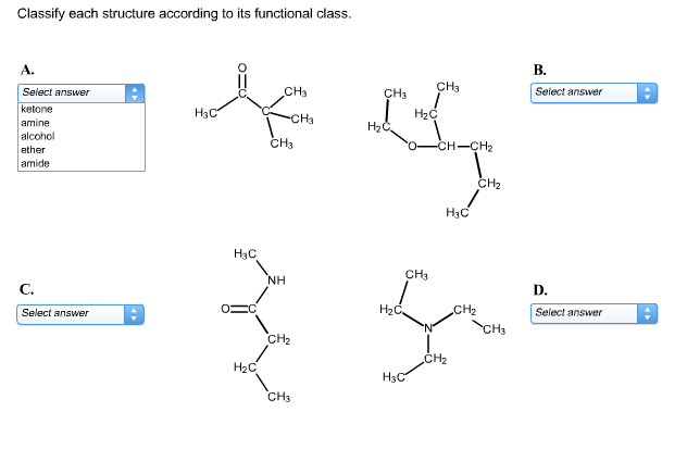 Classify Each Structure According To Its Functional Chegg 