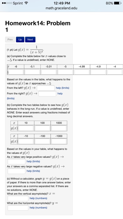 Solved Let G X 1 X 5 2 Complete The Table Below F Chegg Com