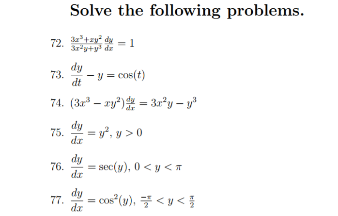 Solved Solve The Following Problems 3x 3 Xy 2 3x 2 Y Chegg Com