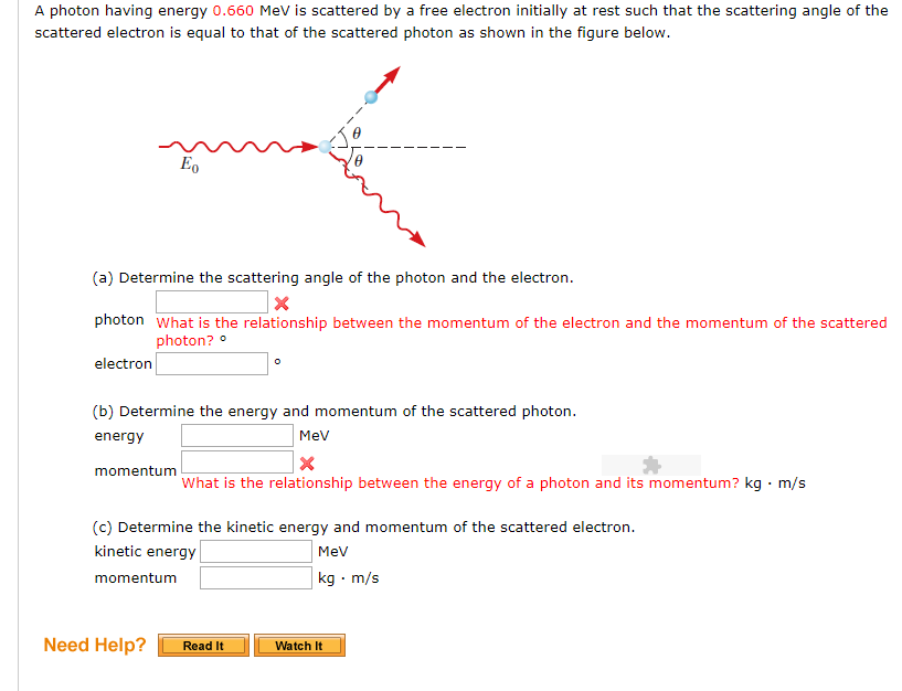 Solved A photon having energy 0.660 MeV is scattered by a | Chegg.com