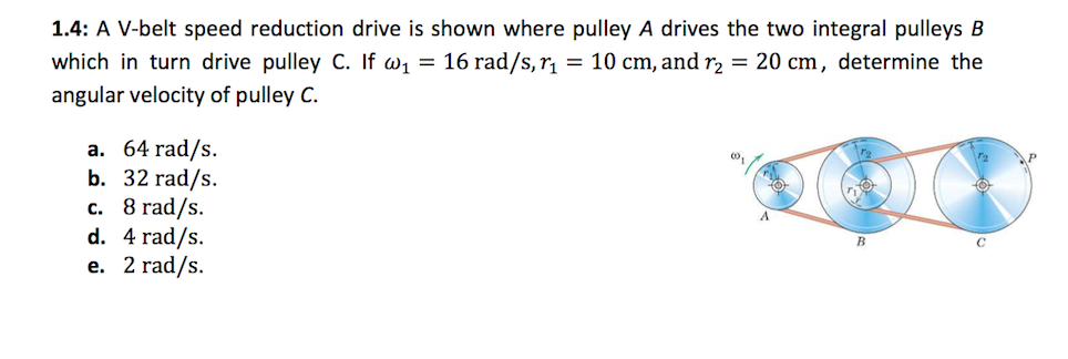 pulley speed reduction