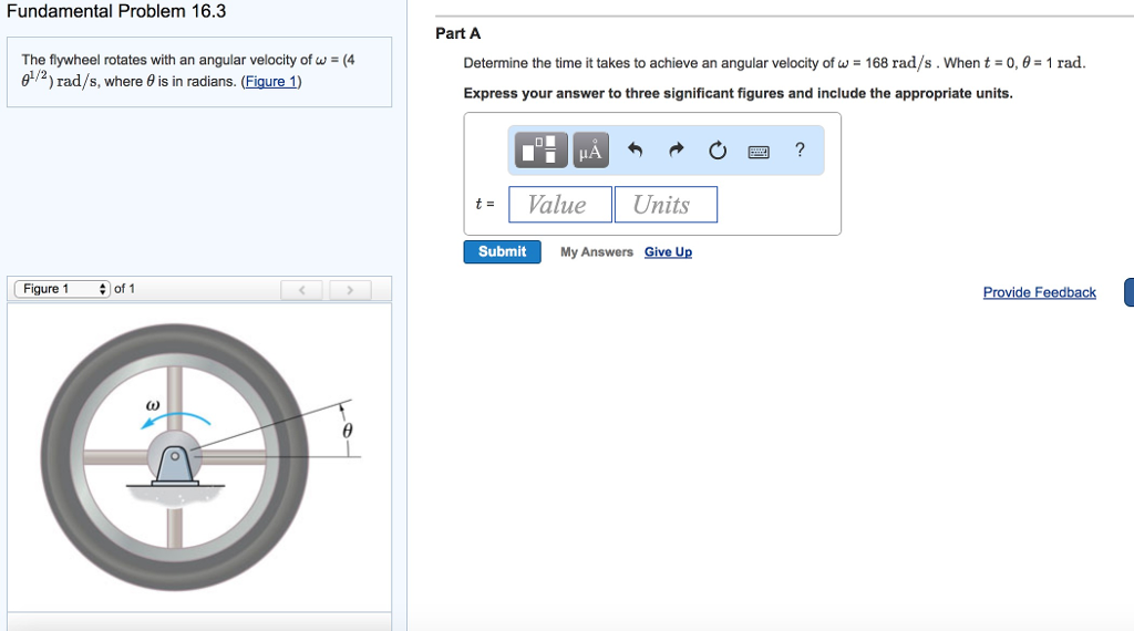 Solved Fundamental Problem 16.3 Part A The flywheel rotates | Chegg.com