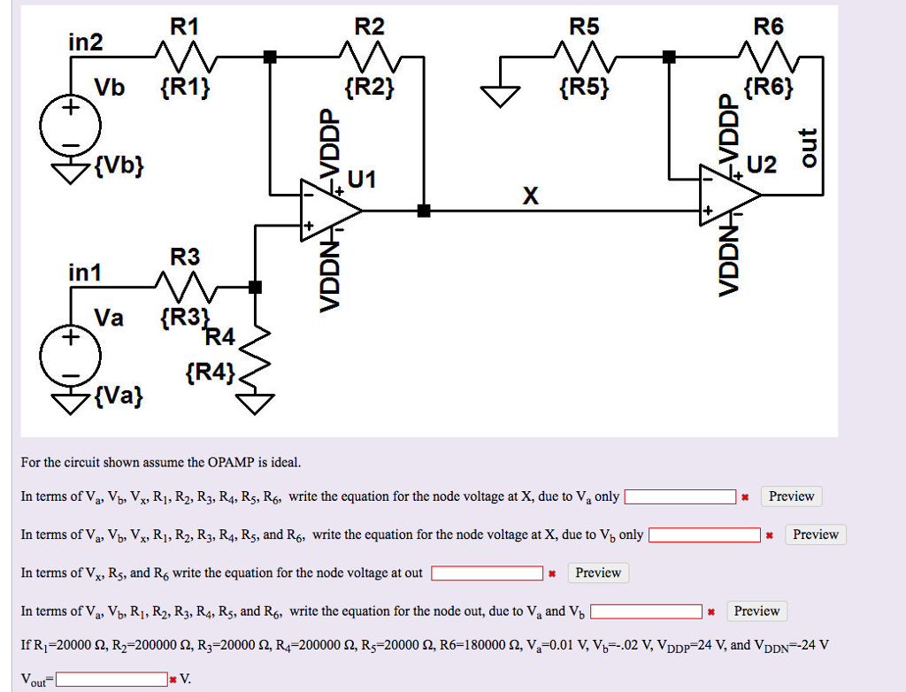 Solved R1 R2 R5 R6 In 2 Ww R5 Vb R1 R2 V R6 V Vb Chegg Com