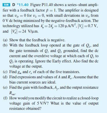 sedra and smith microelectronic circuits chegg