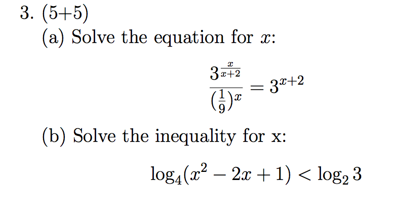 Solved A Solve The Equation For X 3 12 C2 32 2 B