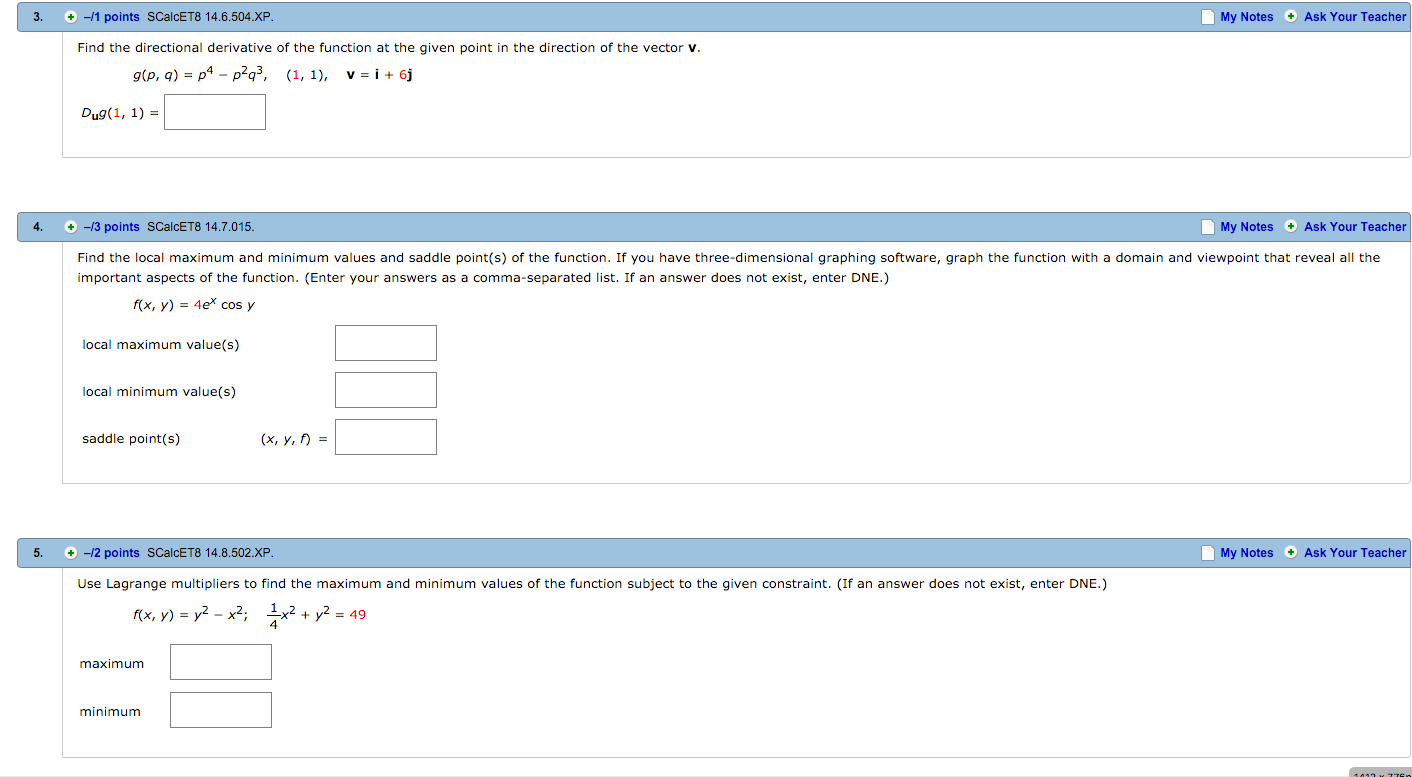 Solved Find The Directional Derivative Of The Function At Chegg Com