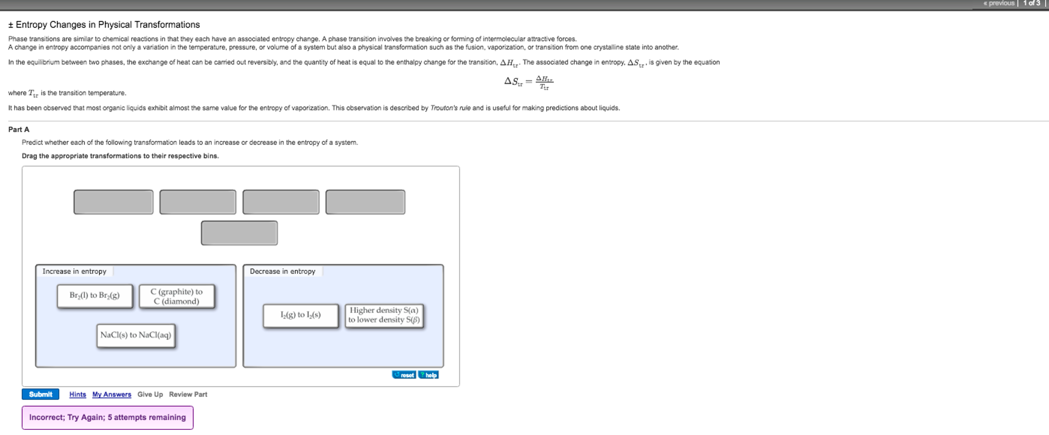 Predict Which Of The Following Compounds Follow Trouton's