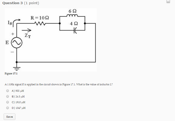 Solved Question 1 1 Point S 352 152 10v A 502 402 L10 Chegg Com