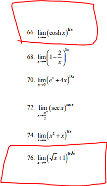 Solved 66 Lim Cosh X 68 Lim 1e 70 Lim E 4x 72 Lim Chegg Com