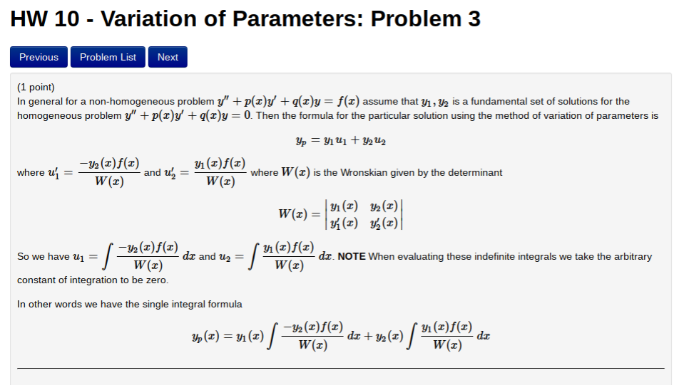 Solved As A Specific Example We Consider The Non Homogene Chegg Com