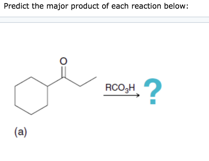 Solved Predict The Major Product Of Each Reaction Below