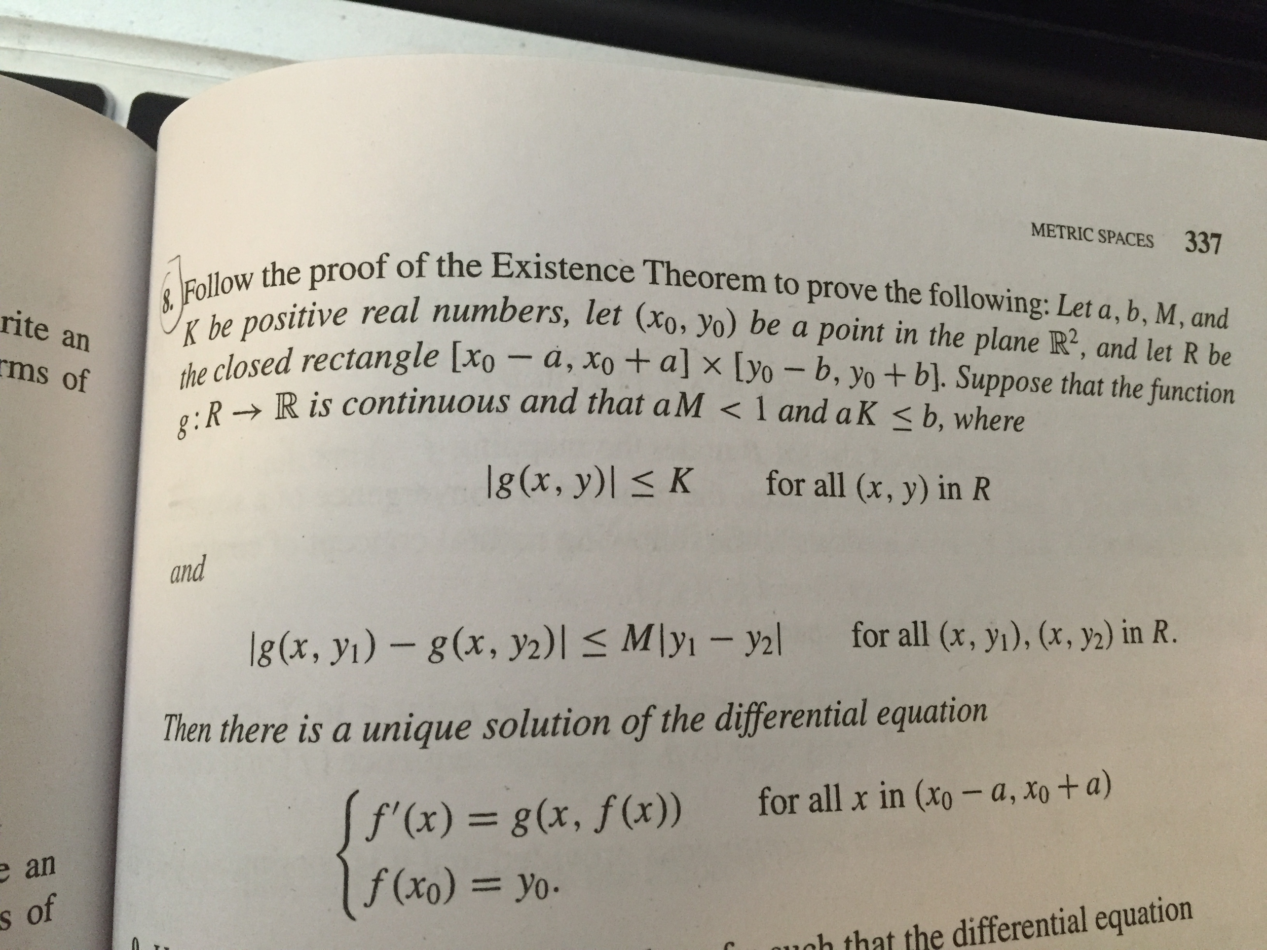 Follow The Proof Of The Existence Theorem To Prove Chegg Com