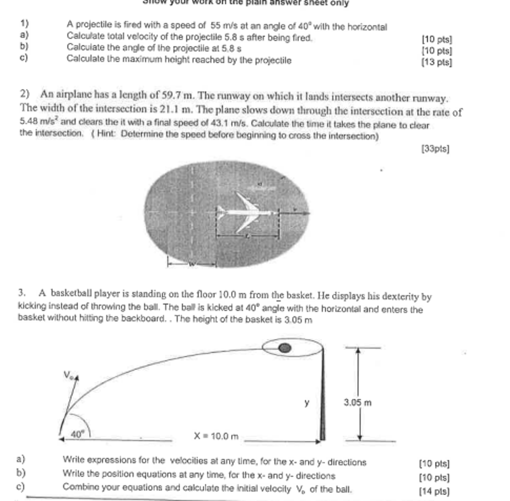 solved a projectile is