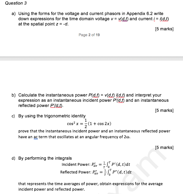 Solved Appendix 6 2 The General Solutions For Phasor Curr Chegg Com