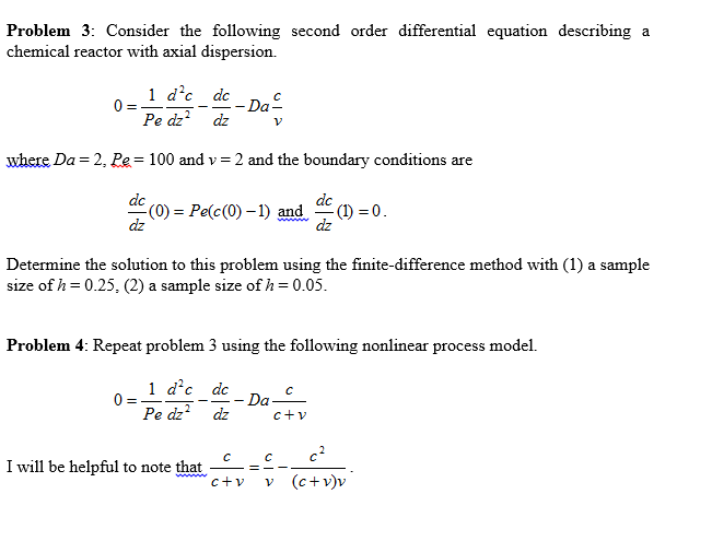 Solved Consider The Following Second Order Differential E Chegg Com