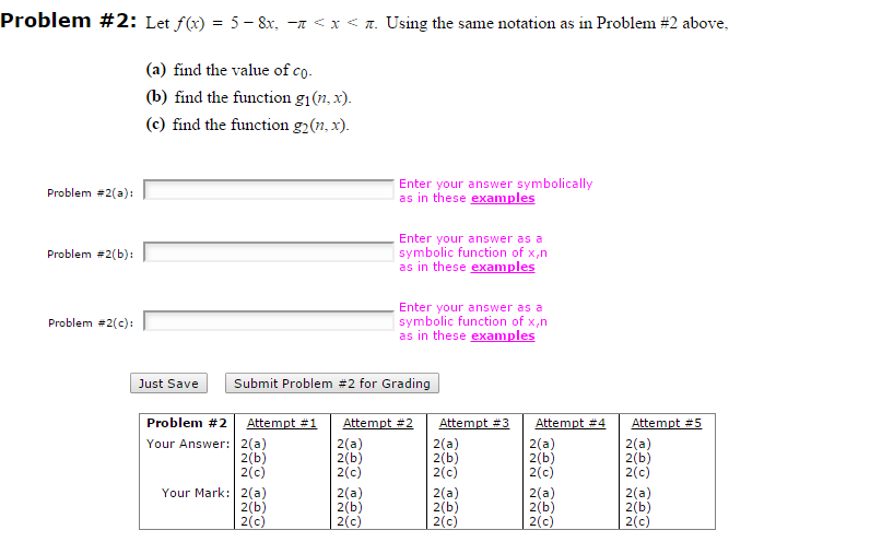 Solved Problem 5 Expand The Following Function In A Fou Chegg Com