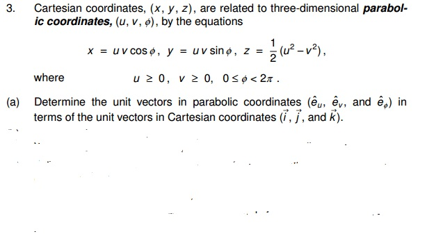 Solved Cartesian Coordinates X Y Z Are Related To Chegg Com