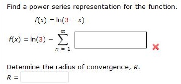 Find A Power Series Representation For The Function Chegg 