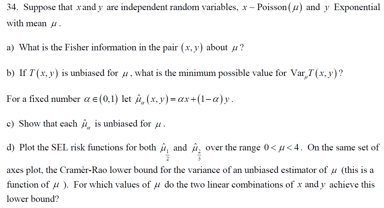 Suppose That X And Y Are Independent Random Variab Chegg Com