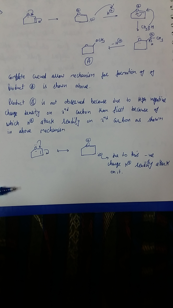 Question & Answer: Consider the following reaction: Draw a complete curved-arrow mechanism for the formation..... 1