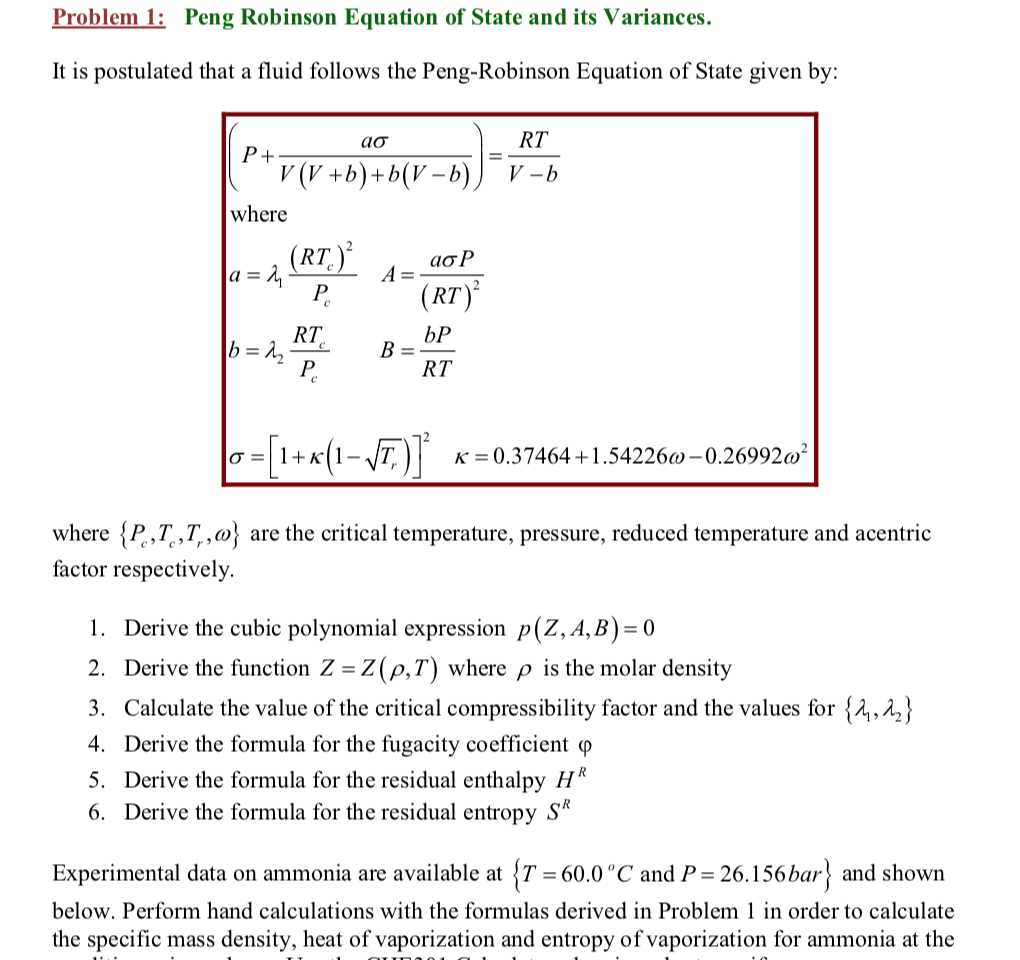 Cubic Equation of State for the Compressibility Factor - Wolfram  Demonstrations Project