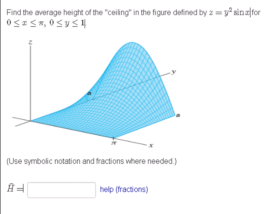 Solved Find The Average Height Of The Ceiling In The Fi