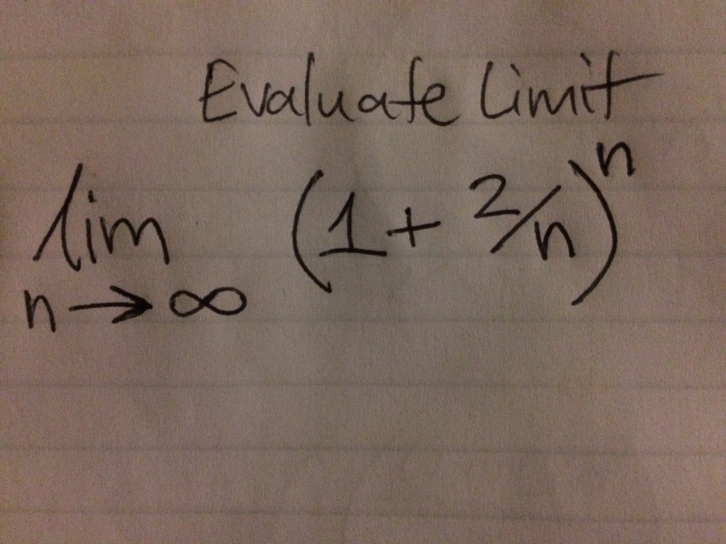 Evaluate Limit Lim N Rightarrow Infinity 1 2 N N Chegg Com
