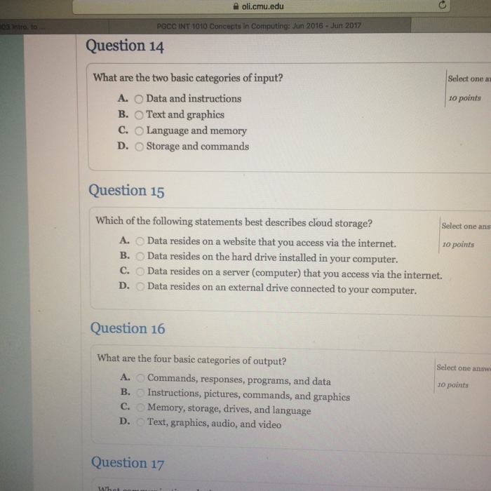 What Are The Two Basic Categories Of Input Data And Chegg 
