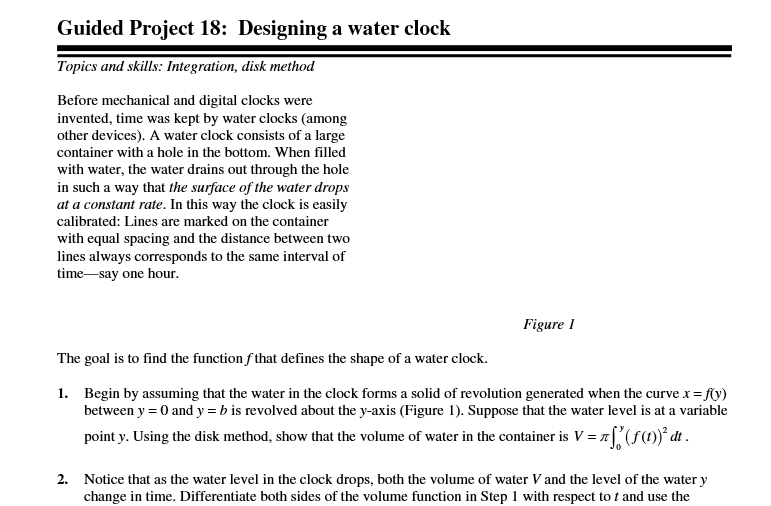 water clock project