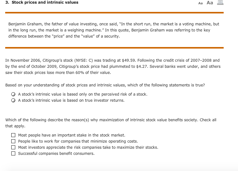 Solved Benjamin Graham, the father of value investing, once