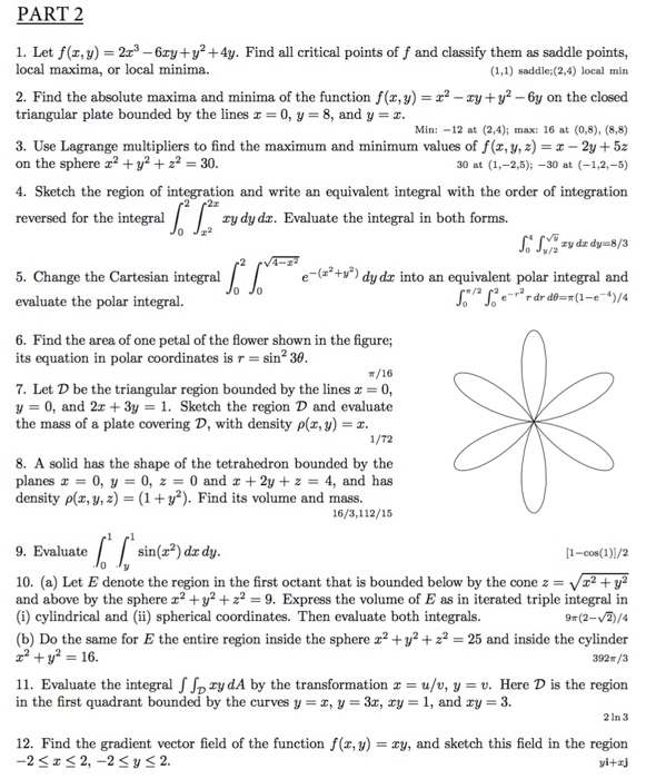 Solved Let F X Y 2x 3 6xy Y 2 4y Find All Critical Chegg Com