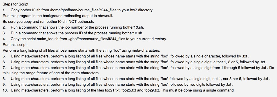 Shell script homework picture